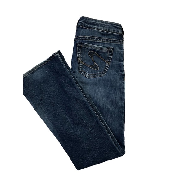 Silver Women's Tag sz 27‎ X 30 Distressed Boot Cut  Blue Jeans Western - Picture 1 of 8